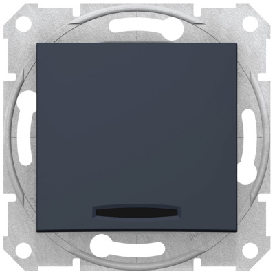 Выключатель 1-клавишный с индикацией 10A Schneider Electric Sedna Графит Schneider Electric Sedna SDN0400370