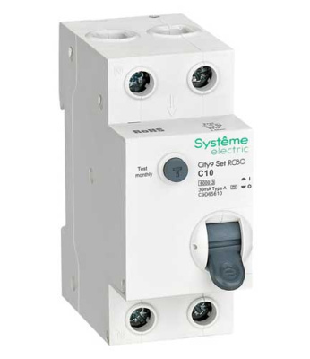 Systeme Electric City9 Set Дифавтомат 1P+N С 10А 6kA 30мА A 230В Systeme Electric City9 C9D65610