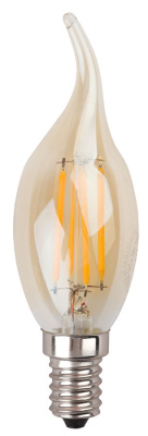 Лампа светодиодная филаментная свеча на ветру E14 170-265В 7Вт 2700К ЭРА ЭРА F-LED F-LED BXS-7W-827-E14 gold