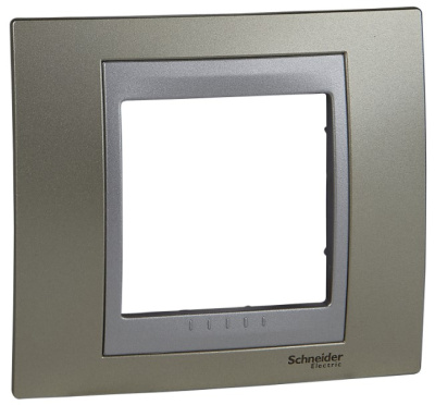 Рамка 1-постовая Schneider Electric Unica Top Опал/Алюминий Schneider Electric Unica Top MGU66.002.095