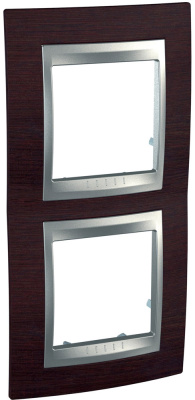 Рамка 2-постовая вертикальная Schneider Electric Unica Top Венге/Алюминий Schneider Electric Unica Top MGU66.004V.0M3
