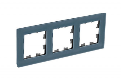 SE AtlasDesign Рамка 3-постовая Грифель Nature Натуральное стекло Systeme Electric AtlasDesign Nature ATN360703