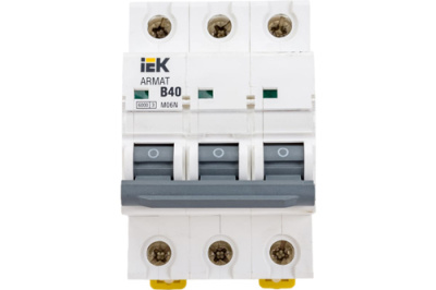 Автоматический выключатель 3P 40A (B) 6kA IEK M06N ARMAT IEK  AR-M06N-3-B040