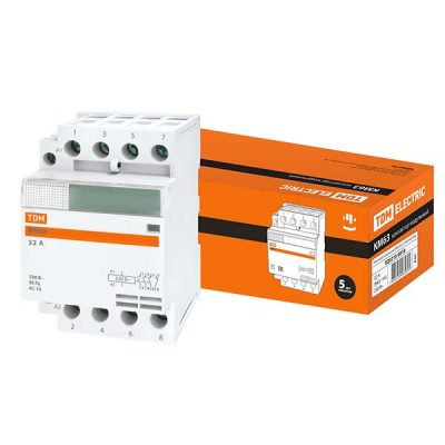 Контактор модульный 4P 32A 3НО;1НЗ, AC-7a (cosφ ≧0.8) / 3мод. TDM КМ63 TDM ELECTRIC  SQ0213-0018