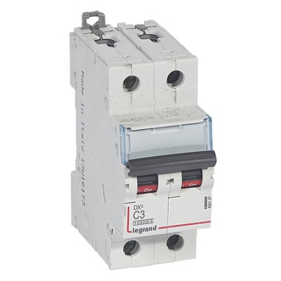 Автоматический выключатель 2P 3A C 10kA Legrand DX3 Legrand DX3 409197
