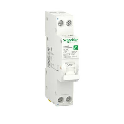 Дифференциальный автомат 1P+N 25A (C) 6kA тип AC 30mA Schneider Electric Resi9 Schneider Electric Resi9 R9D87625