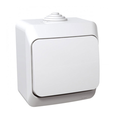 Этюд IP44 о/у Выключатель с самовозвратом 10 АХ, белый,  SE Systeme Electric Этюд KA10-041B