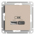 SE AtlasDesign Розетка USB Песочный A+С 5В/24А 2х5В/12А механизм Systeme Electric AtlasDesign ATN001239