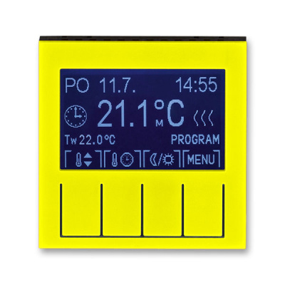 Терморегулятор универсальный программируемый жёлтый / дымчатый чёрный ABB Levit ABB Levit 2CHH911031A4064