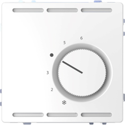 D-Life Терморегулятор с центр. пл. с перекл. конт.230В, Белый лотос, SD Schneider Electric Schneider Electric  MTN5762-6035