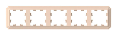 SE AtlasDesign ANTIQUE Рамка 5-постовая Песочный Systeme Electric AtlasDesign ATN101205