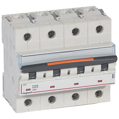 Автоматический выключатель 4P 25 A D 25kA Legrand DX3 Legrand DX3 409848