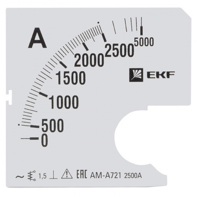 Шкала сменная для A721 2500/5A-1,5 EKF PROxima EKF  s-a721-2500