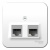 Розетка двойная компьютерная RJ45 кат.5E накладного монтажа с изолирующей пластиной Systeme Electric Blanca Белый Systeme Electric Blanca BLNIA045451