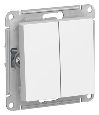 SE AtlasDesign Переключатель 2-клавишный Лотос сх.6/2 10АХ механизм Systeme Electric AtlasDesign ATN001365