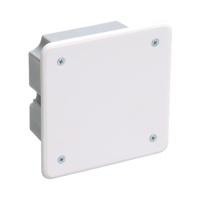 Коробка распаячная для твердых стен (с саморезами, с крышкой) 92x92x45мм, IP20 / белый IEK КМ41001 IEK КМ UKT11-092-092-040
