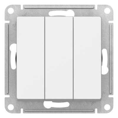 Выключатель 3-клавишный сх.1+1+1 10AX механизм Schneider Electric AtlasDesign Белый Systeme Electric AtlasDesign ATN000131