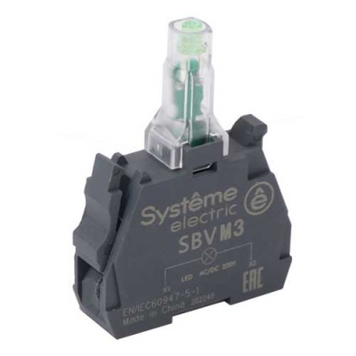 Systeme Electric Световой блок зеленый LED 230-240В АС Systeme Electric  SBVM3