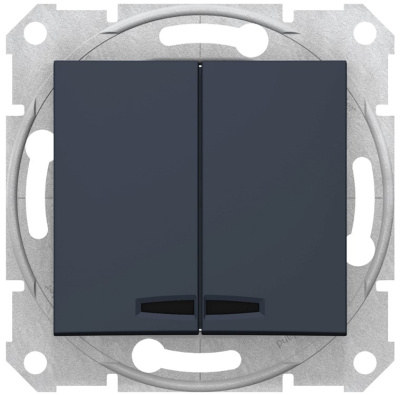 Выключатель 2-клавишный с подсветкой 10A Schneider Electric Sedna Графит Schneider Electric Sedna SDN0300370