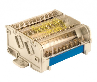 Кросс-модуль на DIN рейку 4P 160A, 5х7мм 1х8мм 1х9мм 1х12мм DKC DKC  BD16084