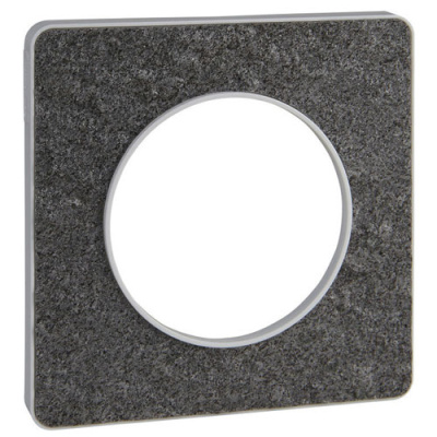 Рамка 1-постовая Schneider Electric Odace Черный фосфор/Белый Schneider Electric Odace S52P802T