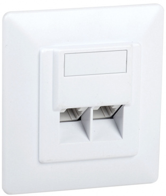 Розетка информационная скрытая RJ45 кат.5Е UTP 2-порта ITK ITK  CS2-1C5EU-21
