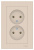 Розетка двойная без заземления16A в сборе Schneider Electric AtlasDesign Бежевый Systeme Electric AtlasDesign ATN000220