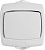 Переключатель 1-клавишный 6A накладной IP44 Wessen Рондо Белый
