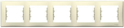 Рамка 5-постовая горизонтальная Schneider Electric Sedna Бежевый Schneider Electric Sedna SDN5800947