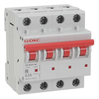 Выключатель-разъединитель модульный 4P 40А DKC YON MD63P DKC YON MD63P MD63P-440