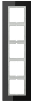 Рамка 5-постовая Jung LS plus Черный Jung LS серия LSP985GLSW