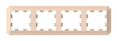 SE AtlasDesign ANTIQUE Рамка 4-постовая Песочный Systeme Electric AtlasDesign ATN101204