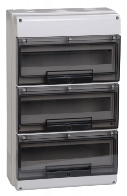 Бокс модульный пластиковый навесной с тремя дверцами 550х326х140мм, 3Pяда/48мод, IP66 IEK КМПн-48 IEK КМПн MKP73-N-48-66