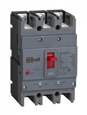 Автоматический выключатель 3P 160A 35кА DEKraft ВА-333А DEKraft ВА-333А 28121DEK