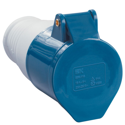 Розетка переносная 2P+РЕ 32A/250V IP44 синий IEK ССИ-223 IEK ССИ PSR21-032-3