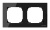 Рамка 2-постовая ABB NIE Sky Стекло черное 8572 CN ABB Sky 2CLA857200A3101