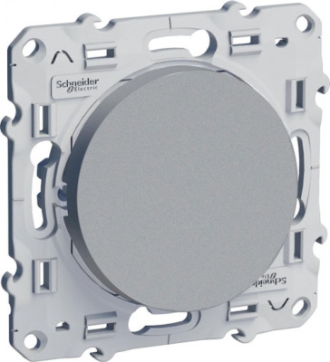 Переключатель перекрестный 1-клавишный (схема 7) Schneider Electric Odace Алюминий Schneider Electric Odace S53R205