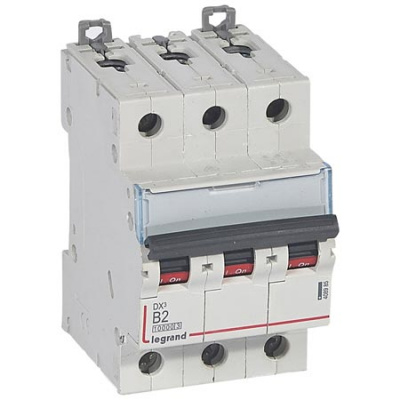 Автоматический выключатель 3P 2A B 10kA Legrand DX3 Legrand DX3 408985