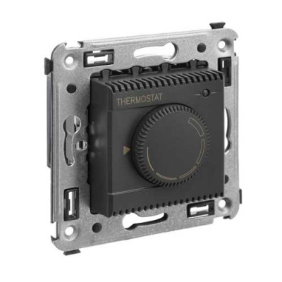 Термостат для теплых полов в стену DKC Avanti Черный матовый DKC Avanti 4412163
