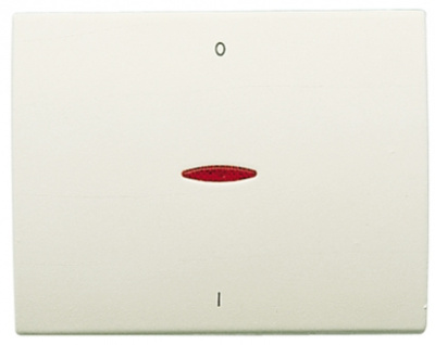 Клавиша 1-ая с символом "I/O" и линзой подсветки ABB NIE Olas Белый жасмин ABB Olas 8401.4 BL