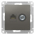 Розетка двойная комп+TV RJ45+TV кат.5E механизм Schneider Electric AtlasDesign Сталь Systeme Electric AtlasDesign ATN000989