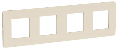 Рамка 4-постовая Schneider Electric Unica New Studio Color Бежевый/Бежевый Schneider Electric Unica New Studio Color NU280844
