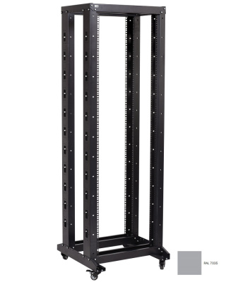 19" двухрамная стойка 47U 600x600мм на роликах серая ITK ITK LINEA F LF35-47U66-2R