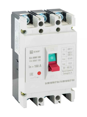 Автоматический выключатель 3P 32 A  18kA EKF Basic ВА-99М EKF Basic ВА-99М mccb99-100-32mi
