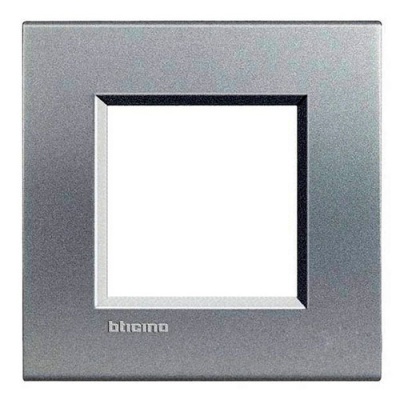LivingLight Рамка 1+1м верт алюминий Bticino Bticino  LND4812TE