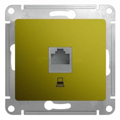 Розетка компьютерная RJ45 кат.5E механизм Systeme Electric Glossa Фисташковый Systeme Electric Glossa GSL001081K