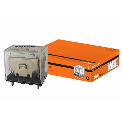 Реле промежуточное с индикатором 10A 12V AC 0,75-2,5мм2 11 контактов IP40 TDM РЭК77/3 TDM ELECTRIC РЭК77 SQ0701-0050