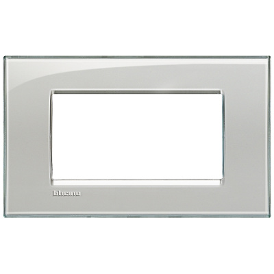 Рамка прямоугольная 4 мод Bticino Living Light Серое небо Bticino Living Light LNA4804KG