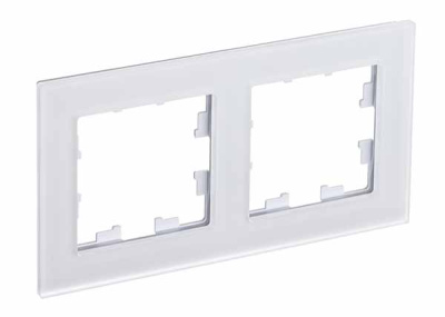 Рамка 2-постовая матовое стекло Schneider Electric AtlasDesign Nature Белый Systeme Electric AtlasDesign Nature ATN330102