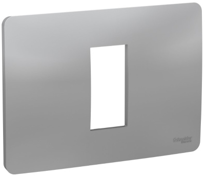 Рамка 1-модульная Schneider Electric Unica New Modular Алюминий Schneider Electric Unica New Modular NU210130